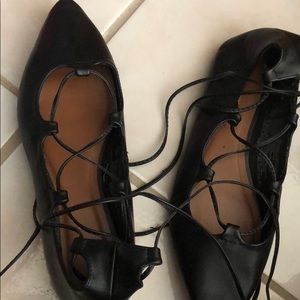 Barely worn black flats